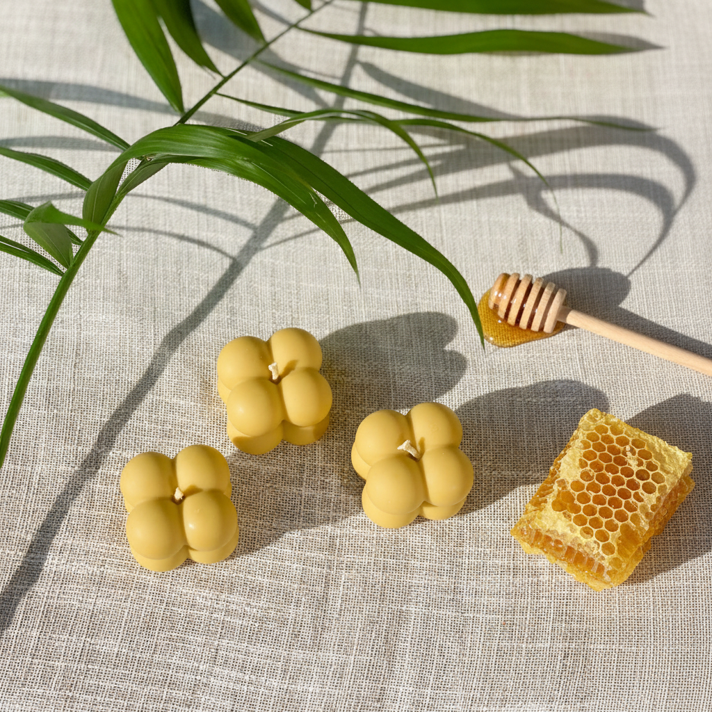 Bougie Mini Bubble avec miel - Photo 1