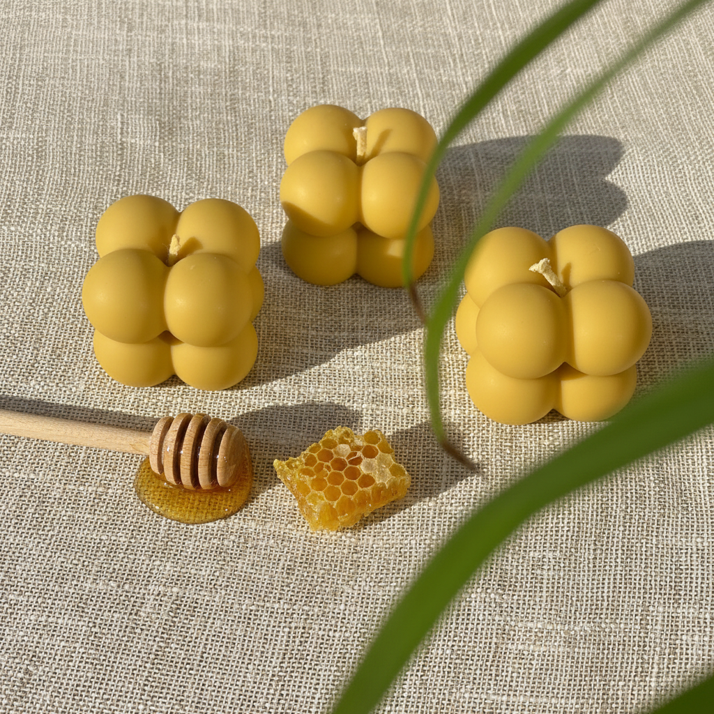 Bougie Mini Bubble avec miel - Photo 2