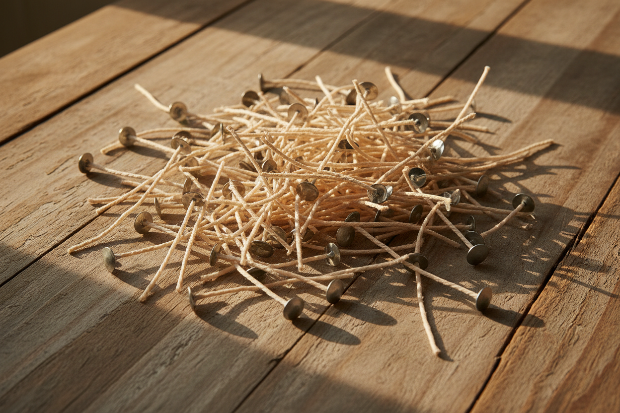 Mèches en coton avec socles en acier